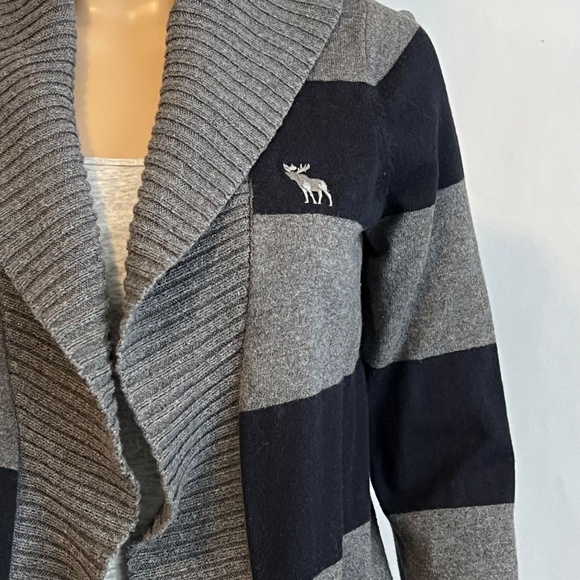 Abercrombie and Fitch Vintage Open-front Cardigan Cashmere-Wool Blend Size M - Picture 5 of 7